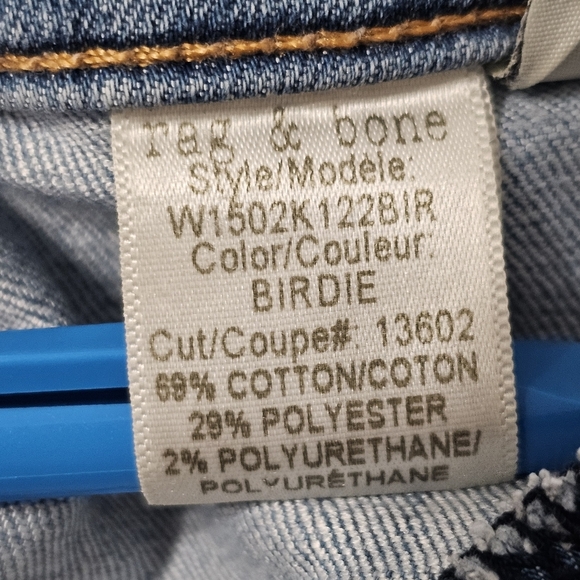 RAG & BONE Distressed Cate Skinny Jeans in Birdie Blue Size 25 - Picture 7 of 7